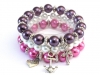 Productafbeelding Armband Abigail paars roze wit