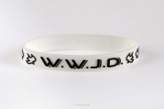 Productafbeelding Armband wit WWJD duif Silicone