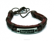 Productafbeelding Armband forgiven leer verstelbaar